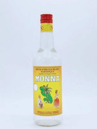 RHUM AGRICOLE MARTINIQUE BLANC MONNA 50% 1L